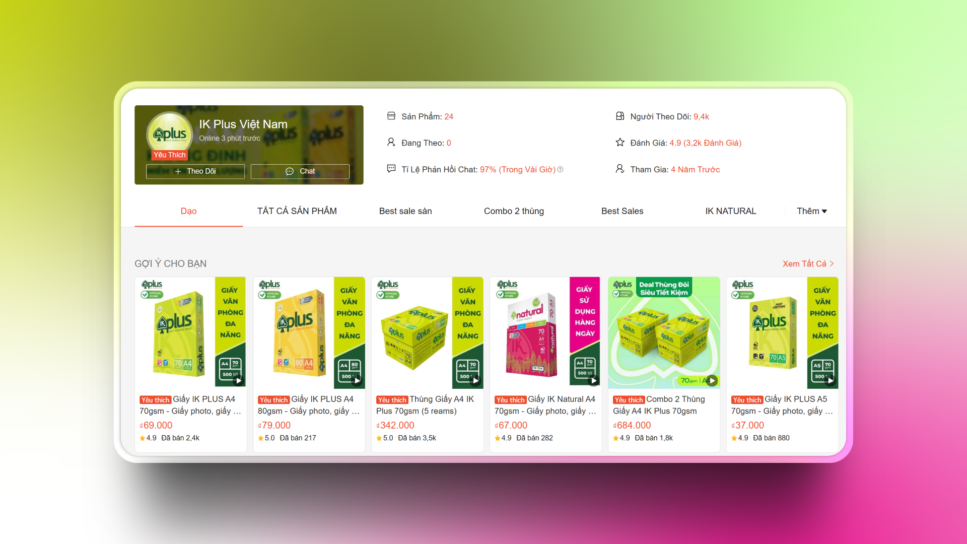 A screen shot of a website with a variety of products