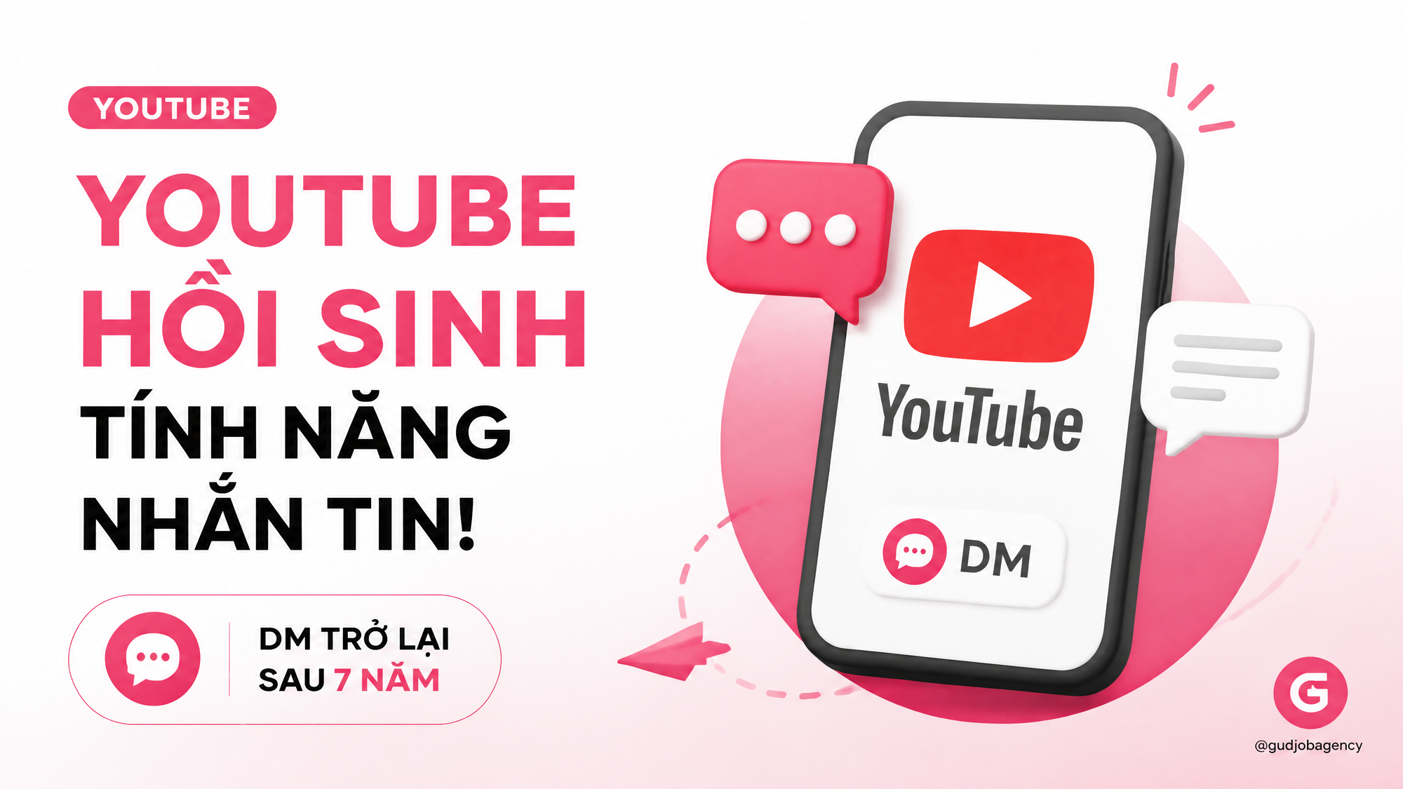 YouTube ch nh th c cho nh n tin tr c ti p tr l i | GUDJOB