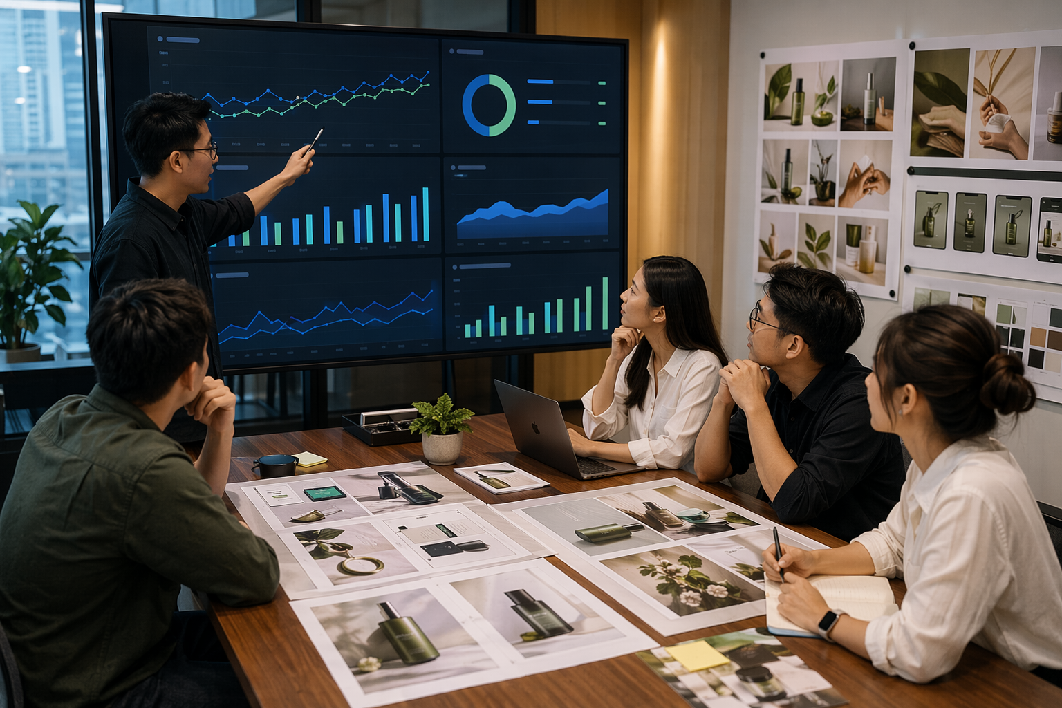 Họp theo dõi chỉ số trên dashboard quảng cáo