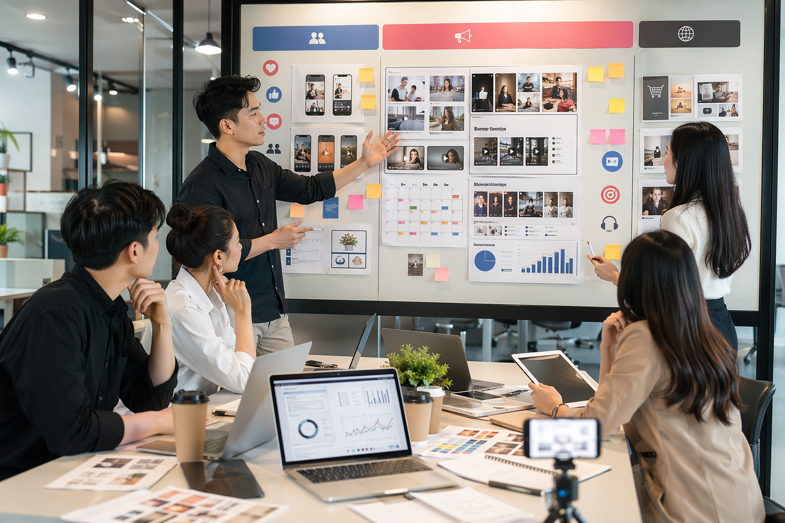 Team marketing họp bàn chiến lược